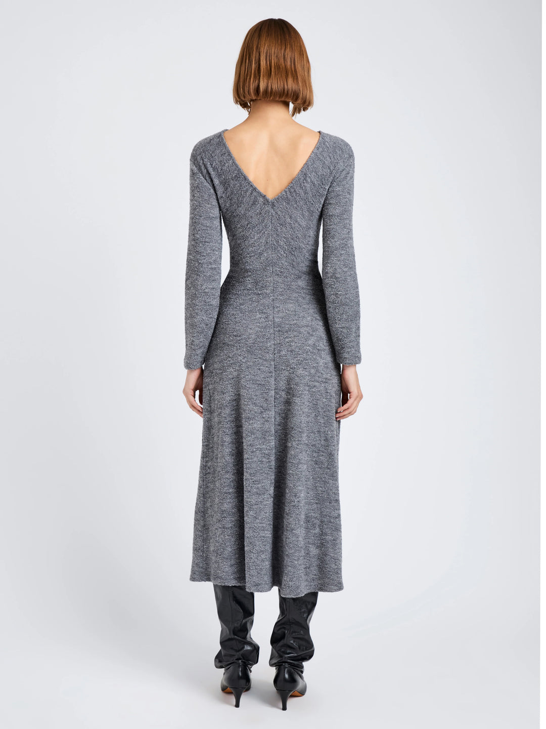 Sai Dress in Wool Jersey - Grey Melange