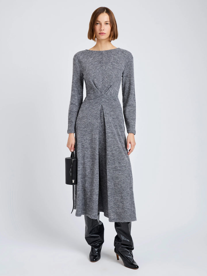 Sai Dress in Wool Jersey - Grey Melange