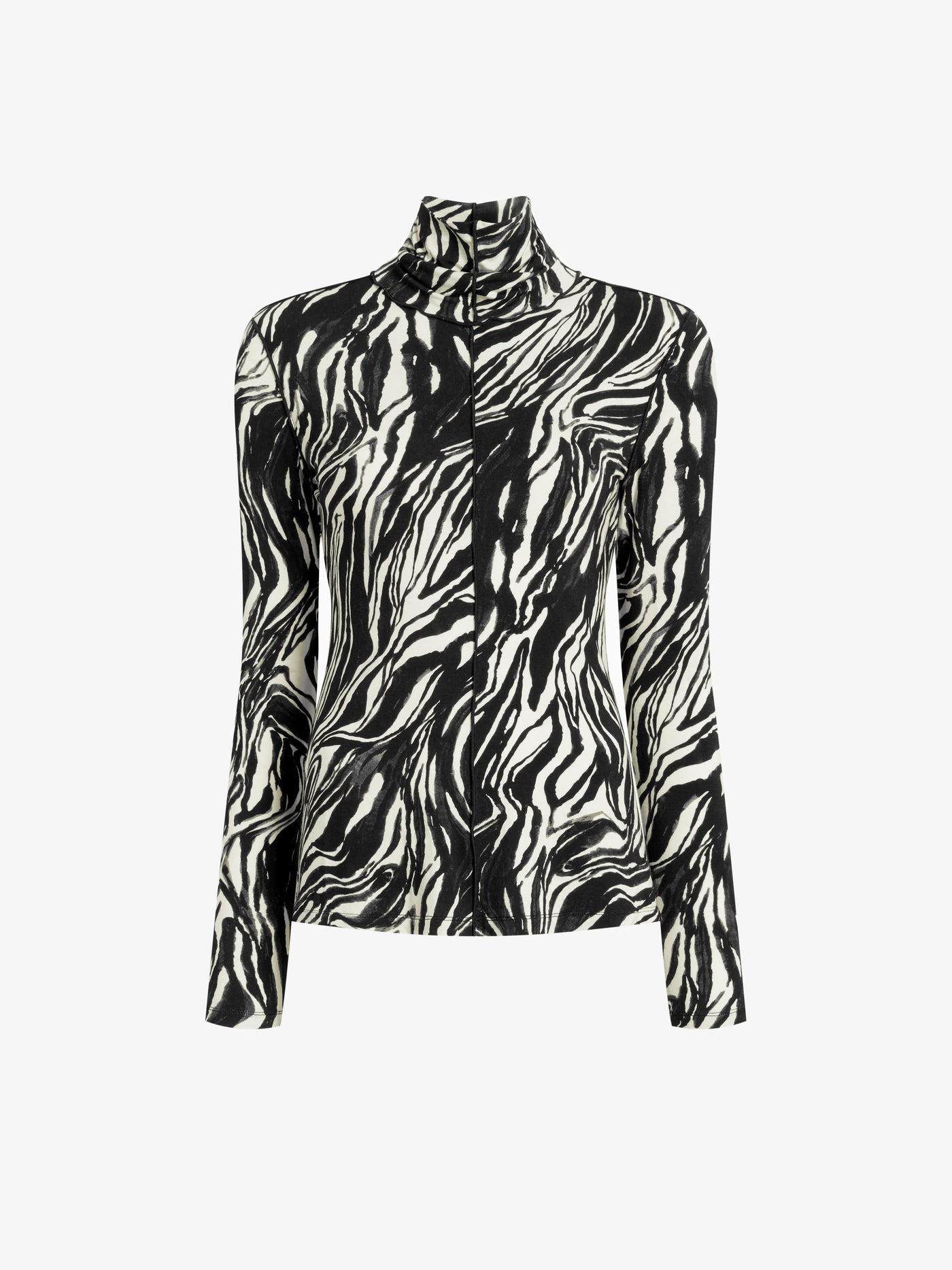 Audrey Top in Marble Jersey - Asphalt Multi
