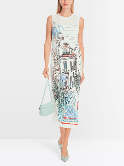 Knitted sleeveless dress - Off-white Multi