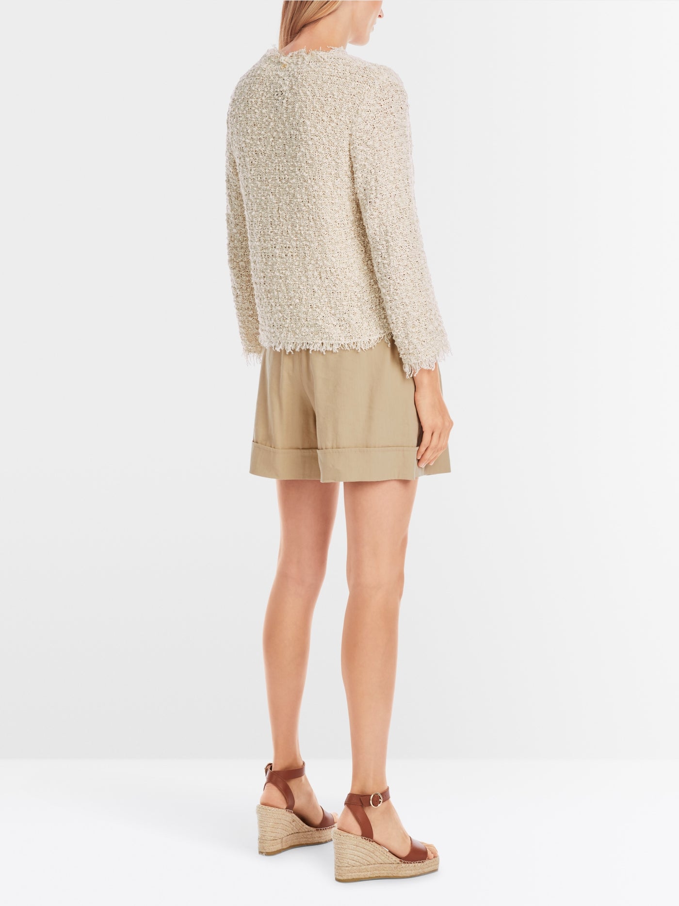 Bouclé cardigan - Cappuccino Macaron