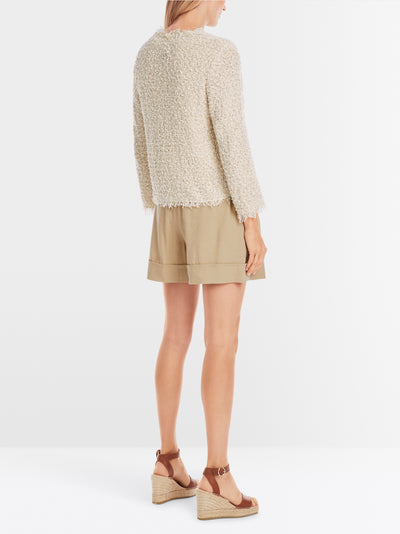 Bouclé cardigan - Cappuccino Macaron