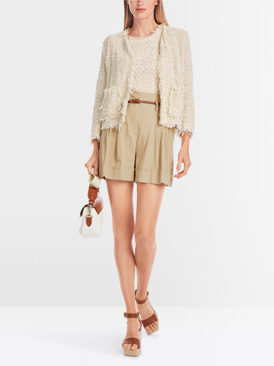 Bouclé cardigan - Cappuccino Macaron