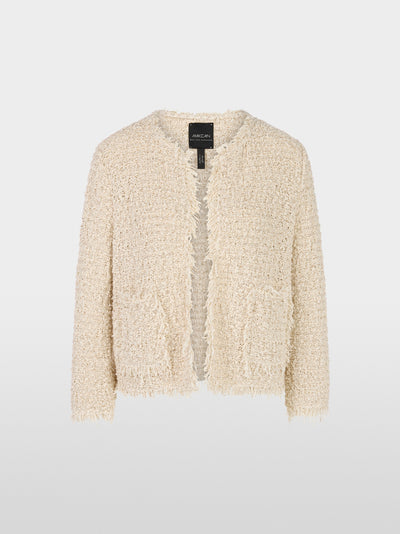 Bouclé cardigan - Cappuccino Macaron
