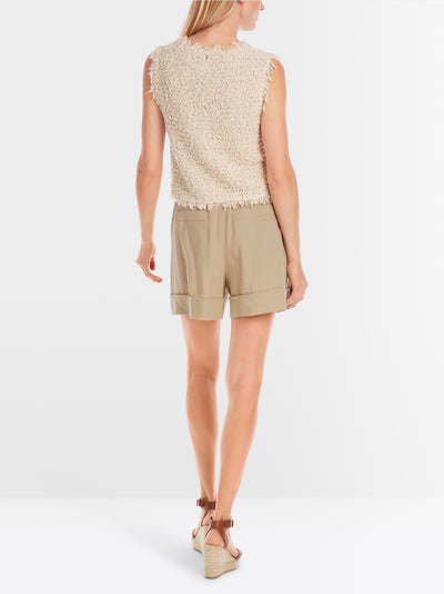 Knitted in Germany sleeveless knit top - Cappuccino Macaron