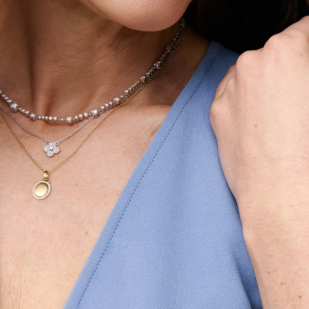 Petite Penny Diamond Flower Necklace