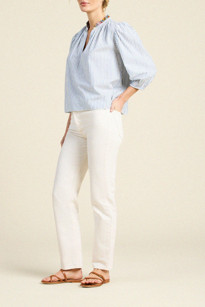 Orly Blouse - Navy Print