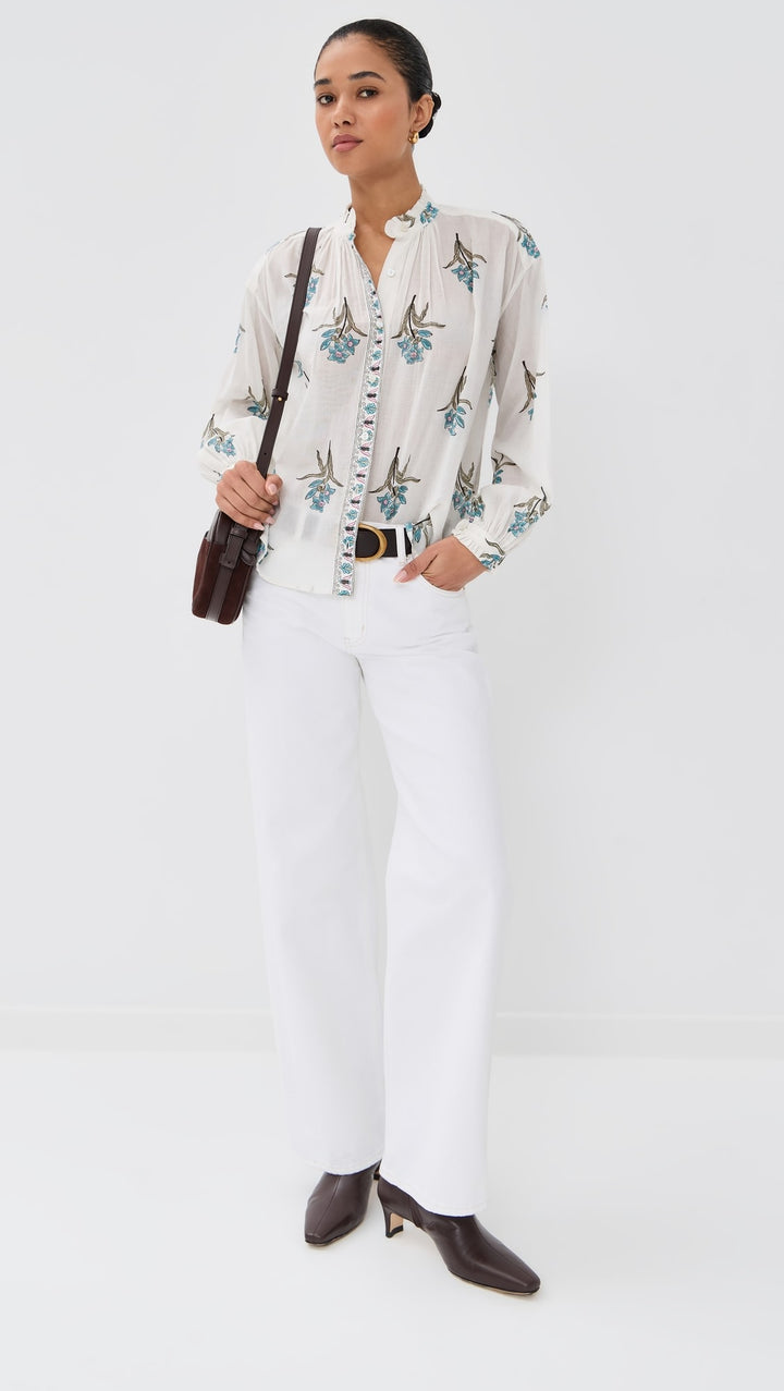 Alix of Bohemia - Poet Sky Mist Flower Blouse