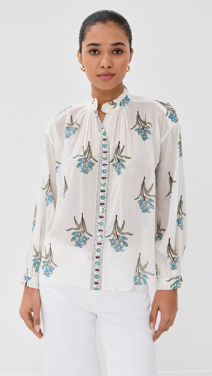 Alix of Bohemia - Poet Sky Mist Flower Blouse