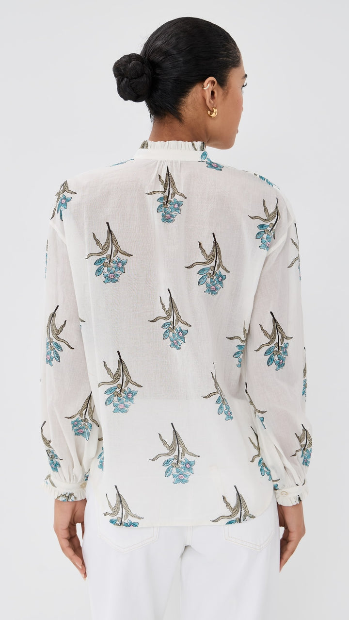 Alix of Bohemia - Poet Sky Mist Flower Blouse