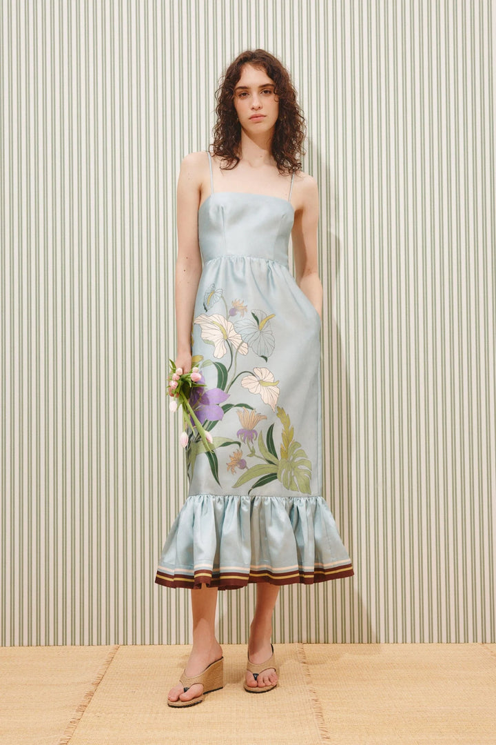 alfie midi dress - Light Blue