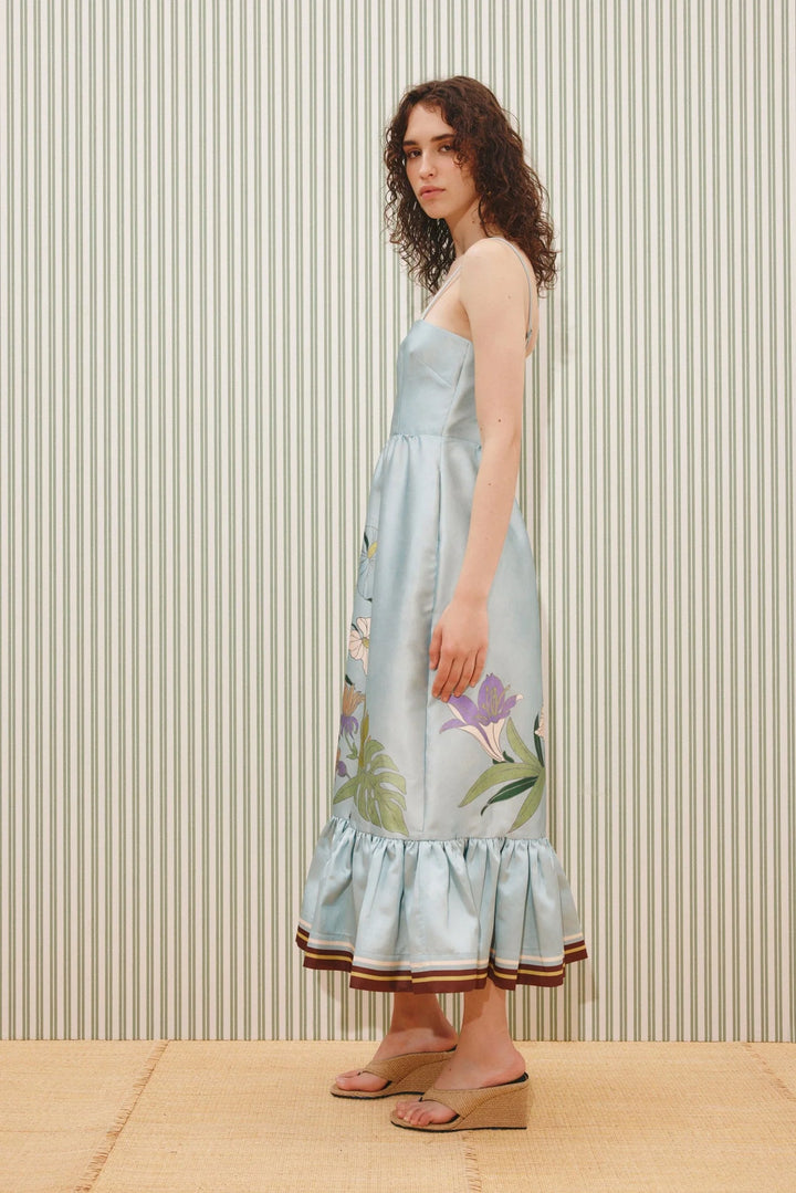 alfie midi dress - Light Blue