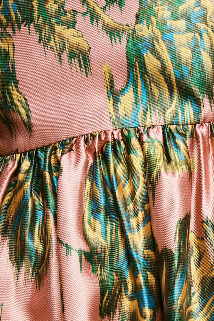 Faye Midi Dress - Pink Multi