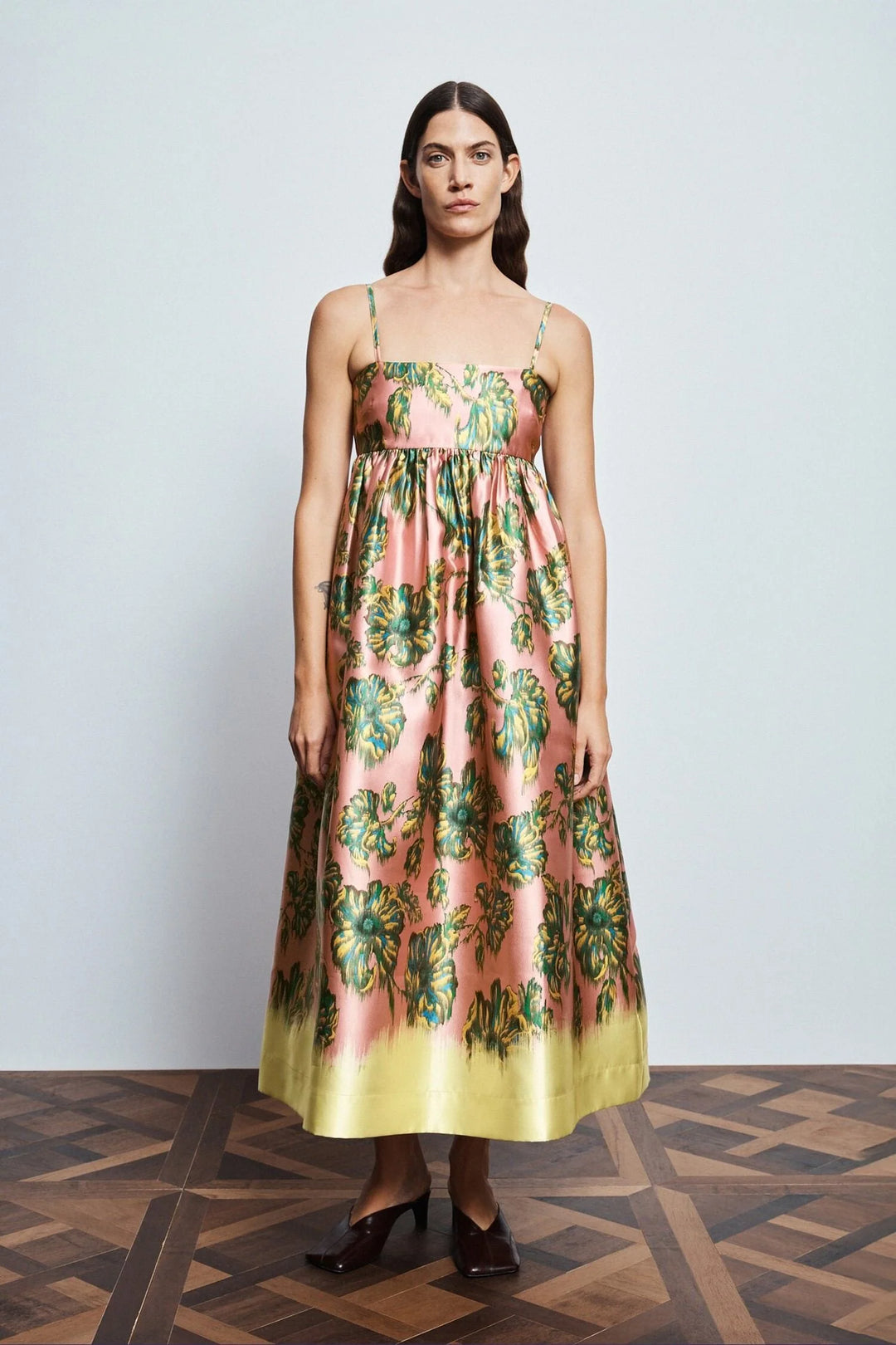 Faye Midi Dress - Pink Multi