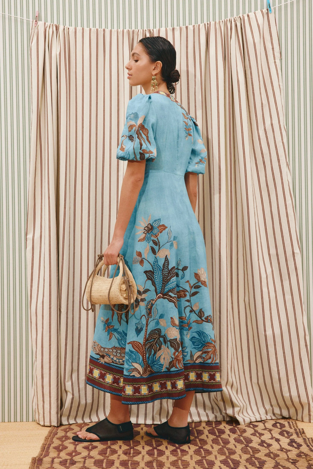 Georgie midi dress - Blue Multi