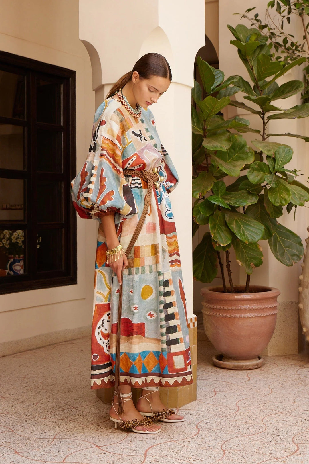 michelle midi dress - multi