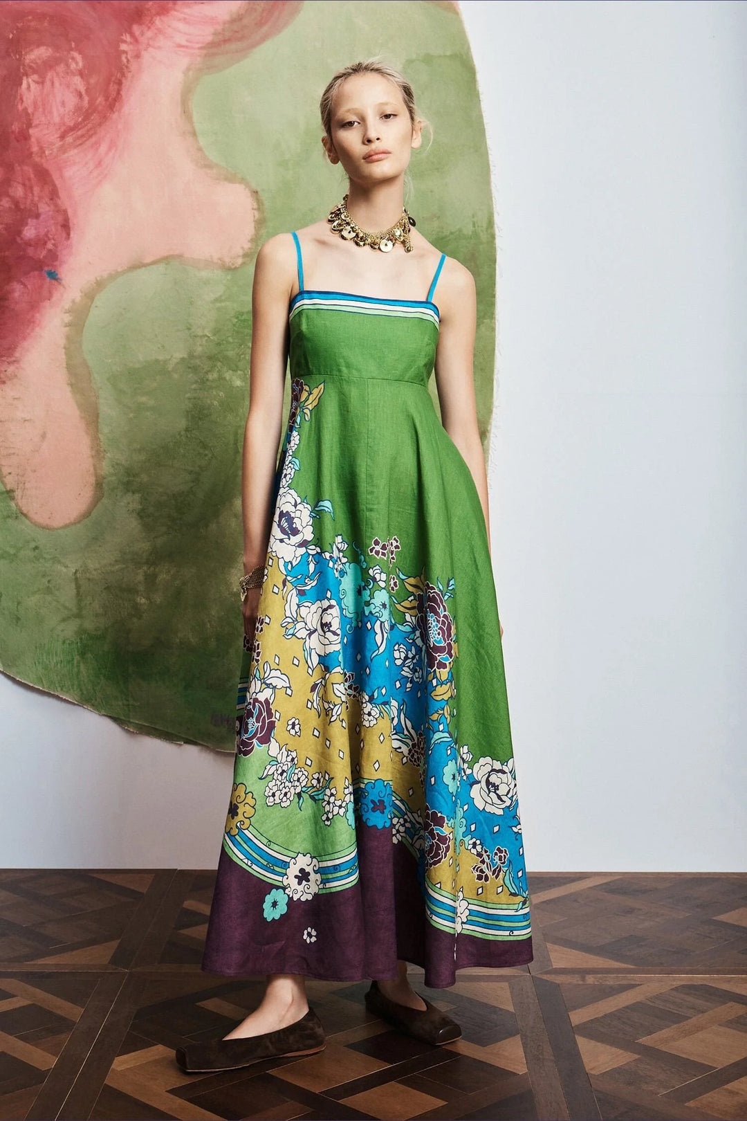 Nanci Sundress - Green Multi