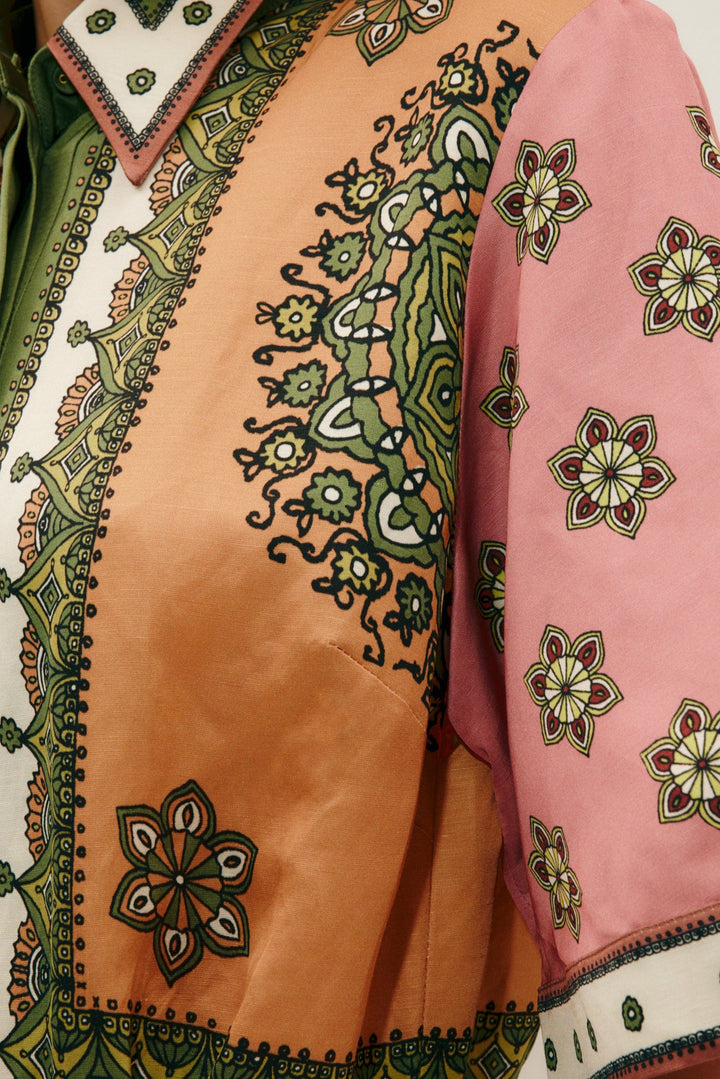 contina mini dress - Green Multi