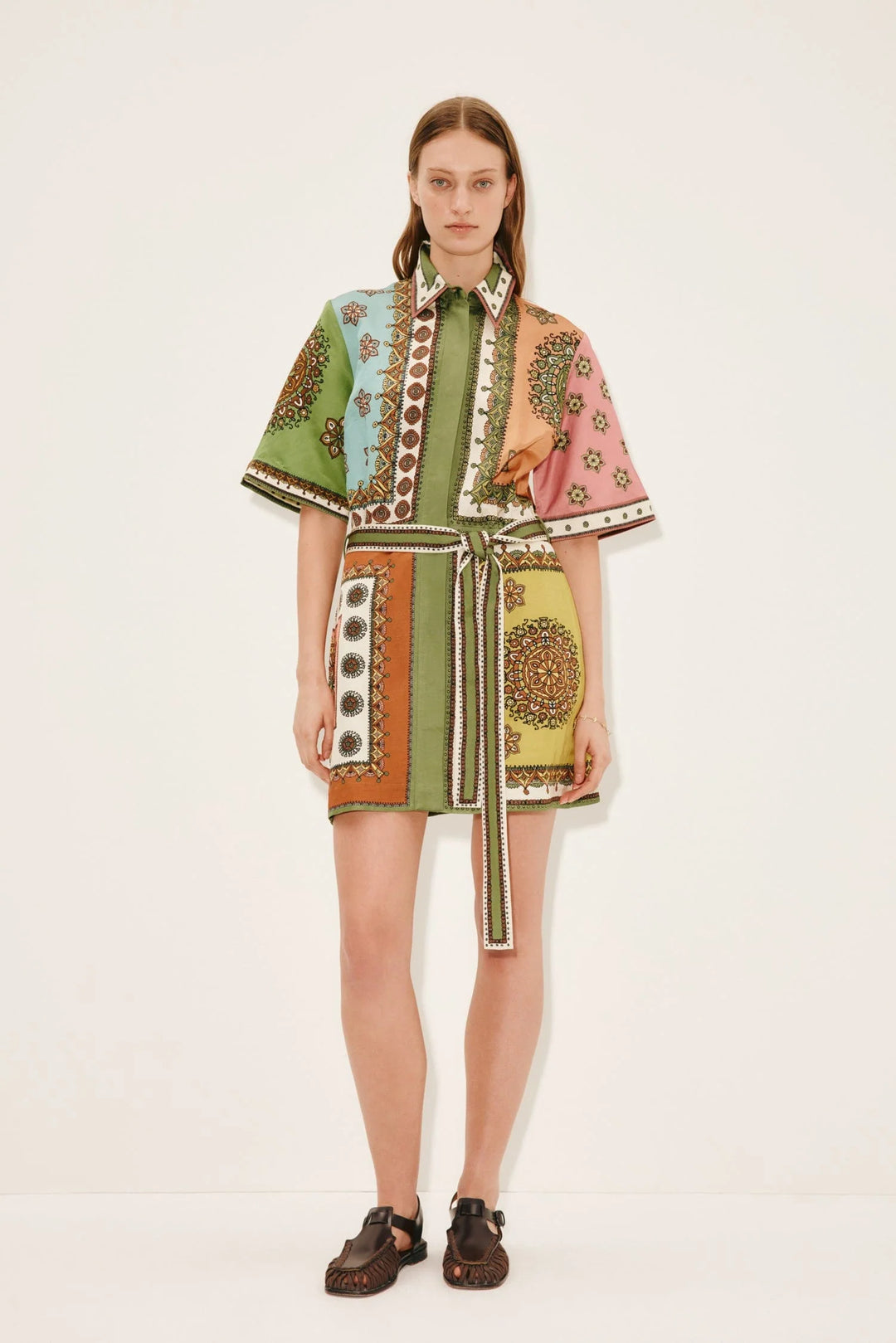 contina mini dress - Green Multi