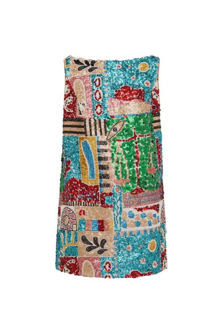 jazz embellished mini dress - Multi