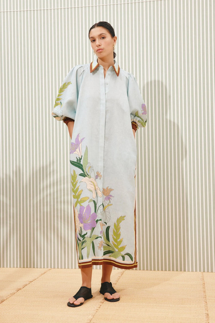 Alfie Shirtdress - Light Blue