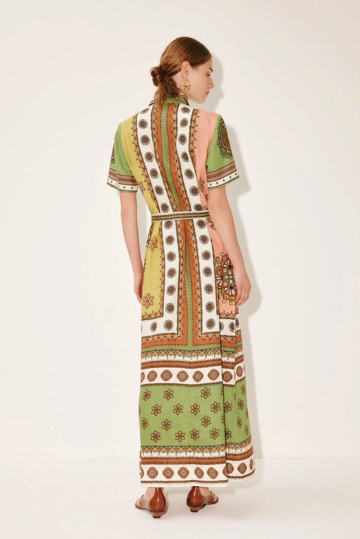 contina shirtdress - green multi
