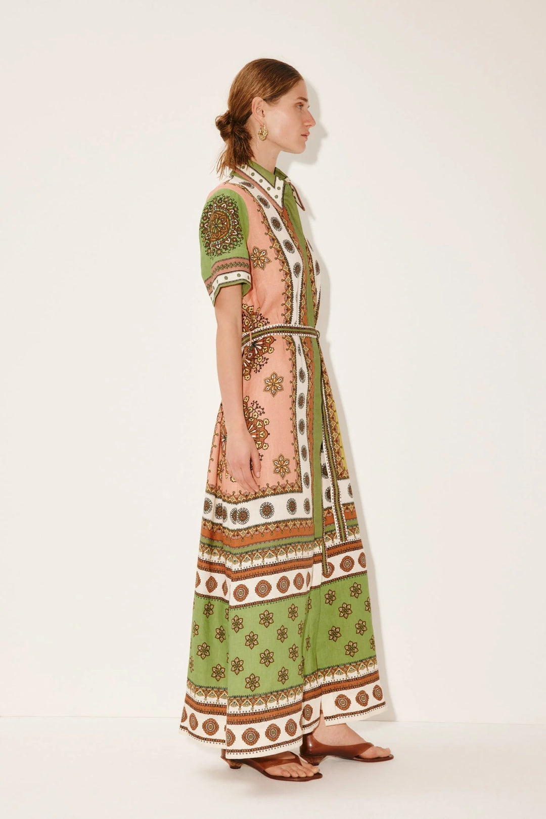 contina shirtdress - green multi