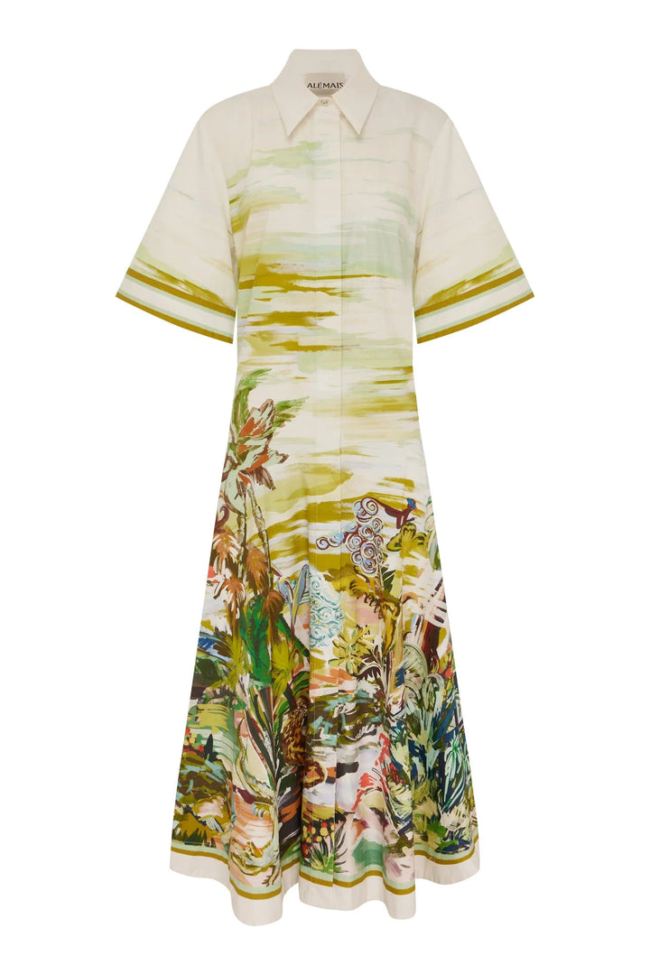 Jungle Boogie shirtdress - yellow multi
