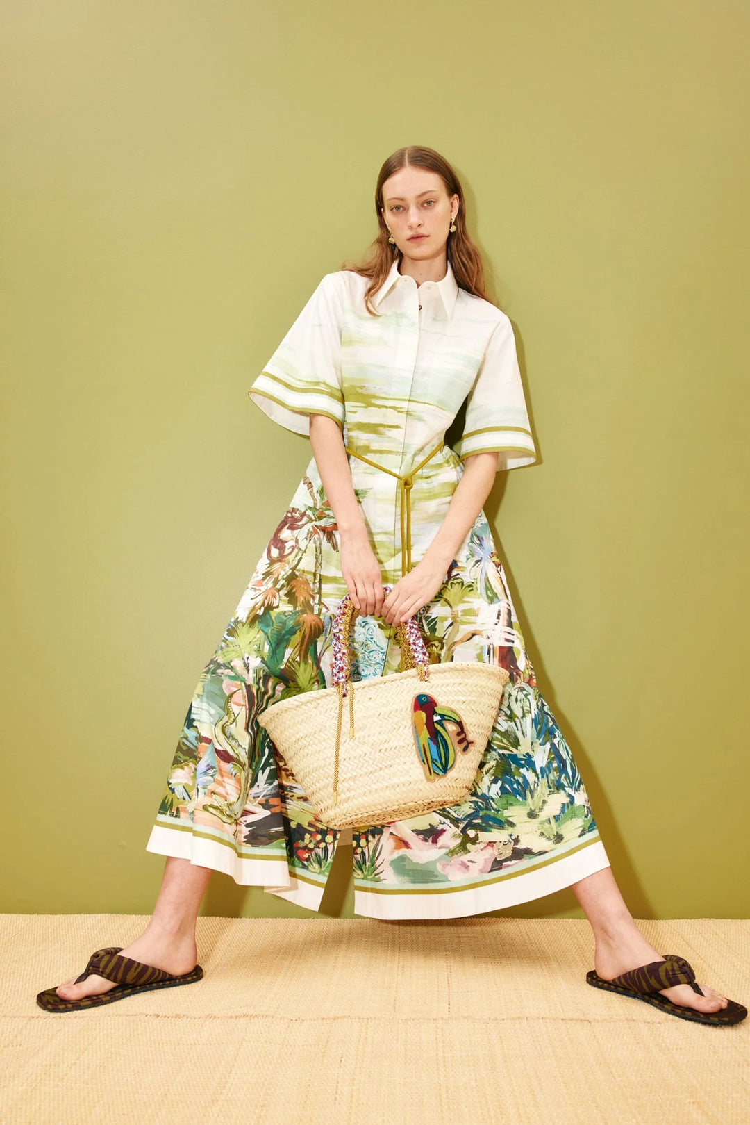 Jungle Boogie shirtdress - yellow multi