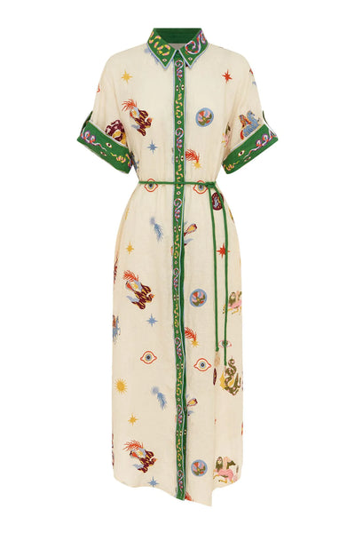SEEKER EMBROIDERED SHIRTDRESS - Multi