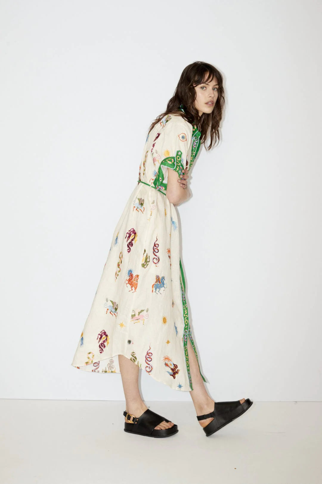 SEEKER EMBROIDERED SHIRTDRESS - Multi