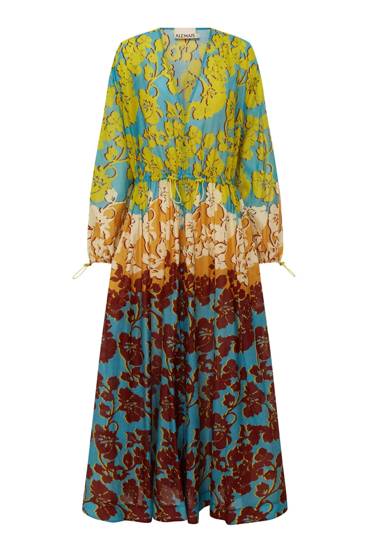 Splice Shirtdress - Green Multi