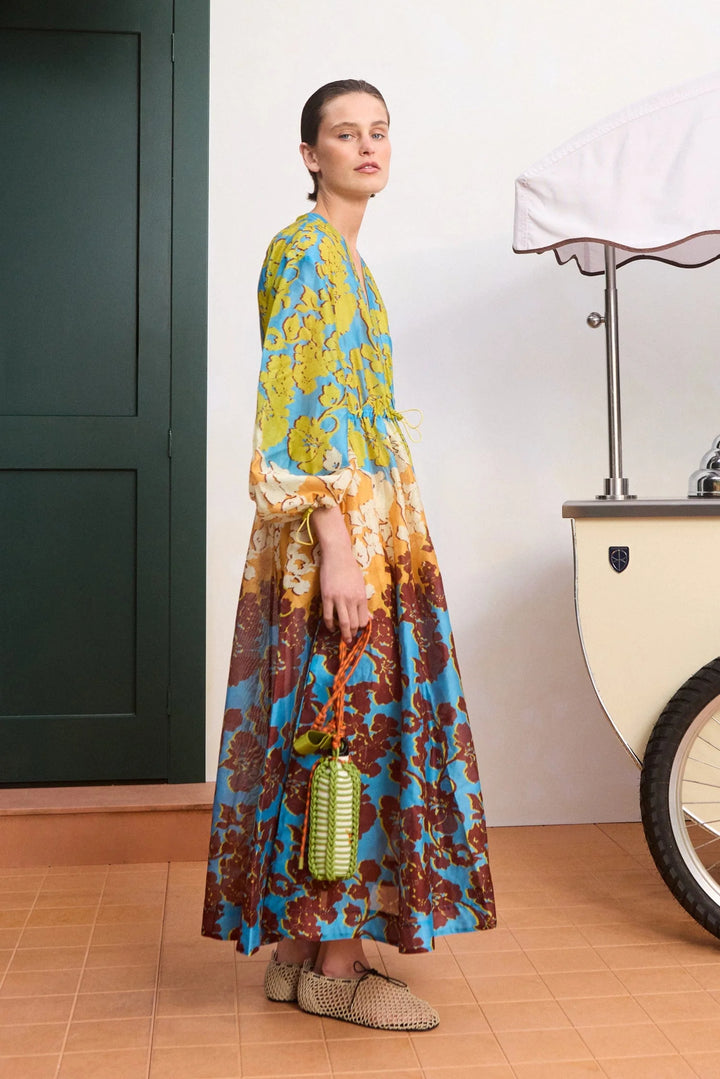 Splice Shirtdress - Green Multi