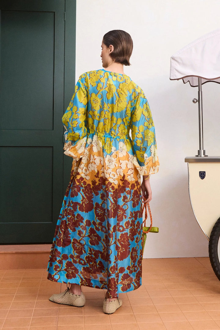 Splice Shirtdress - Green Multi