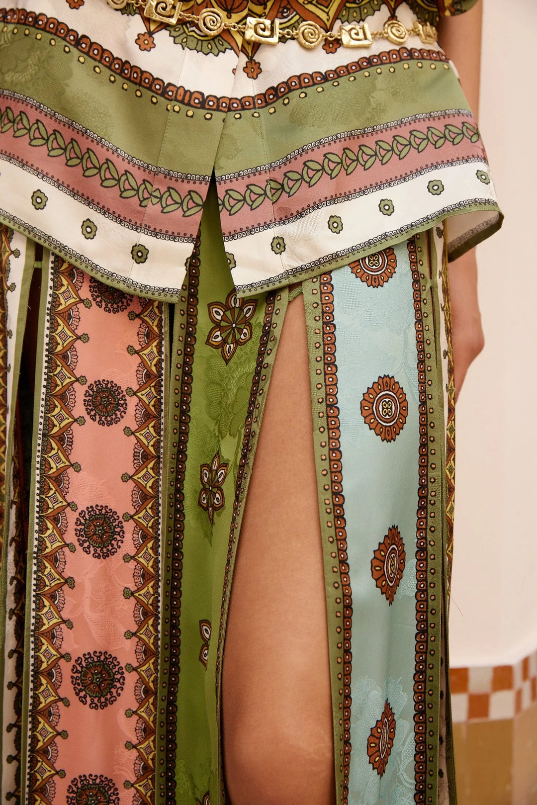 CONTINA SKIRT - Green Multi