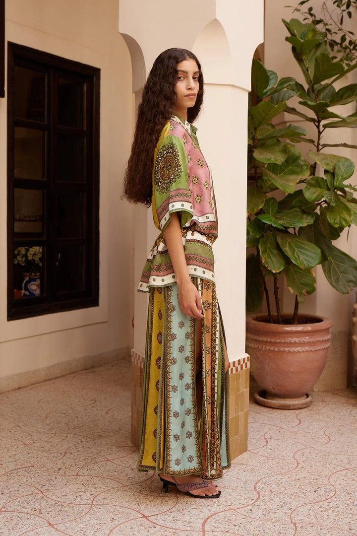 CONTINA SKIRT - Green Multi