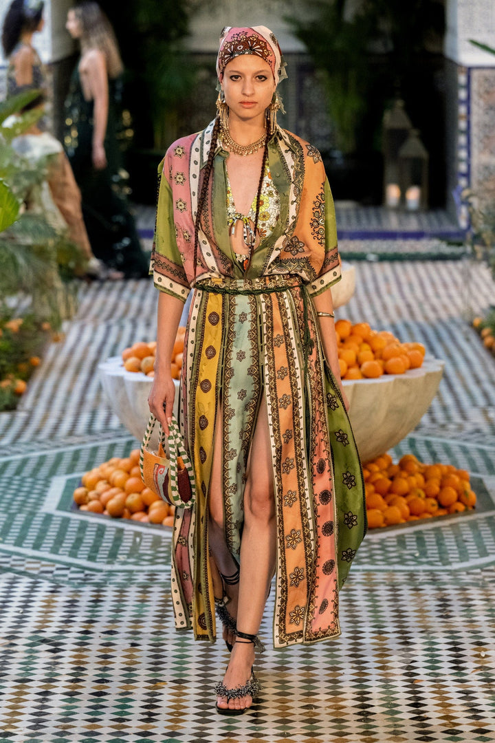 CONTINA SKIRT - Green Multi