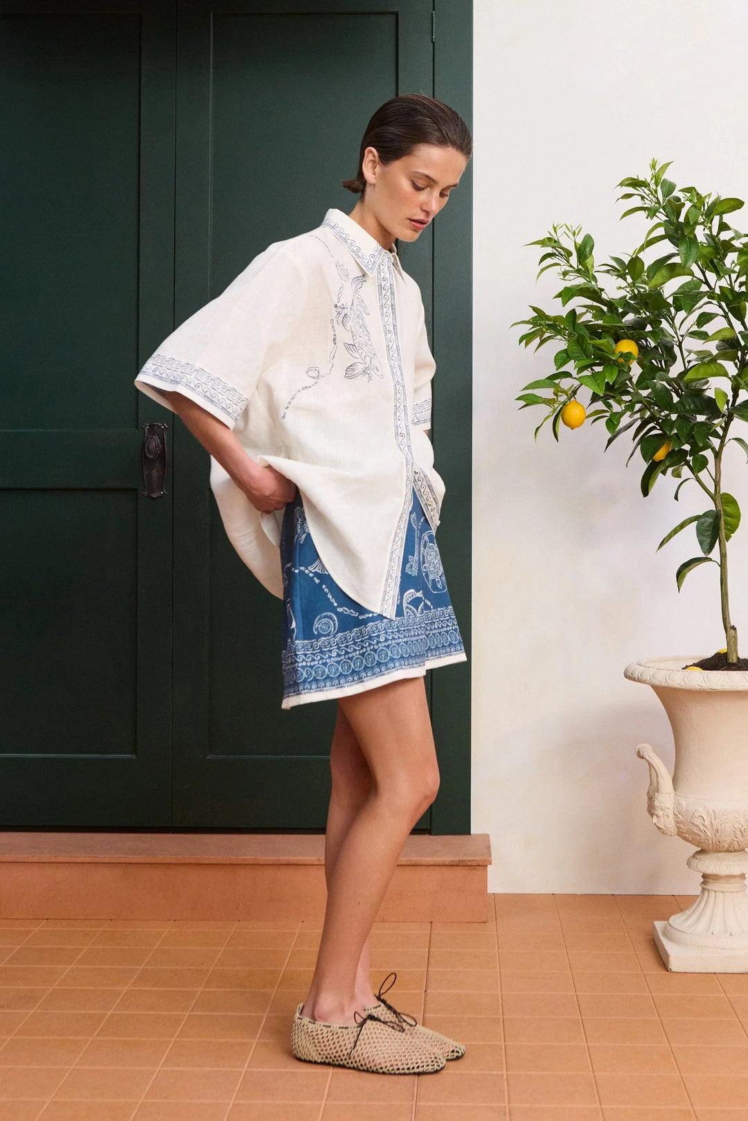 Lucky Mini Skirt - Medium Blue