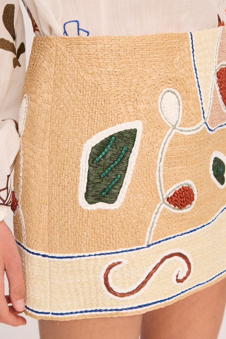 VELORA RAFFIA SKIRT