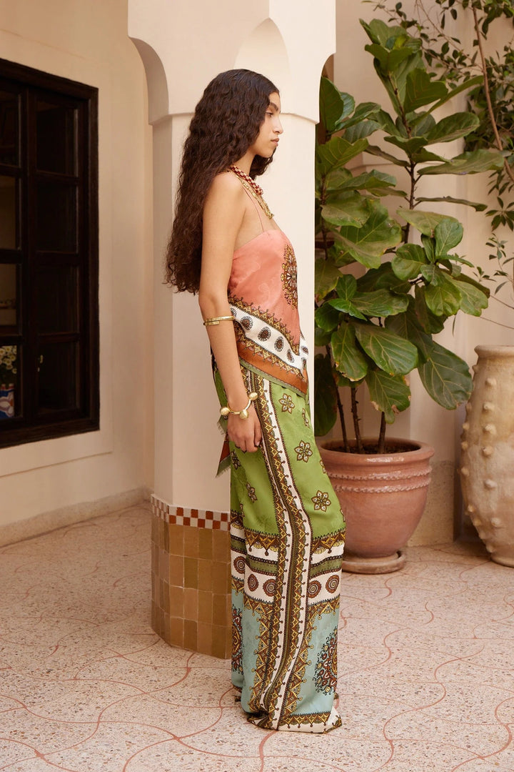 CONTINA SCARF - Pink/Green Multi