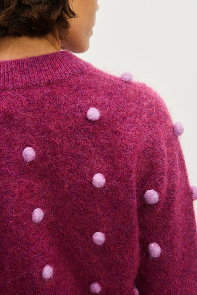 Elia Cropped Cardigan - Mulberry