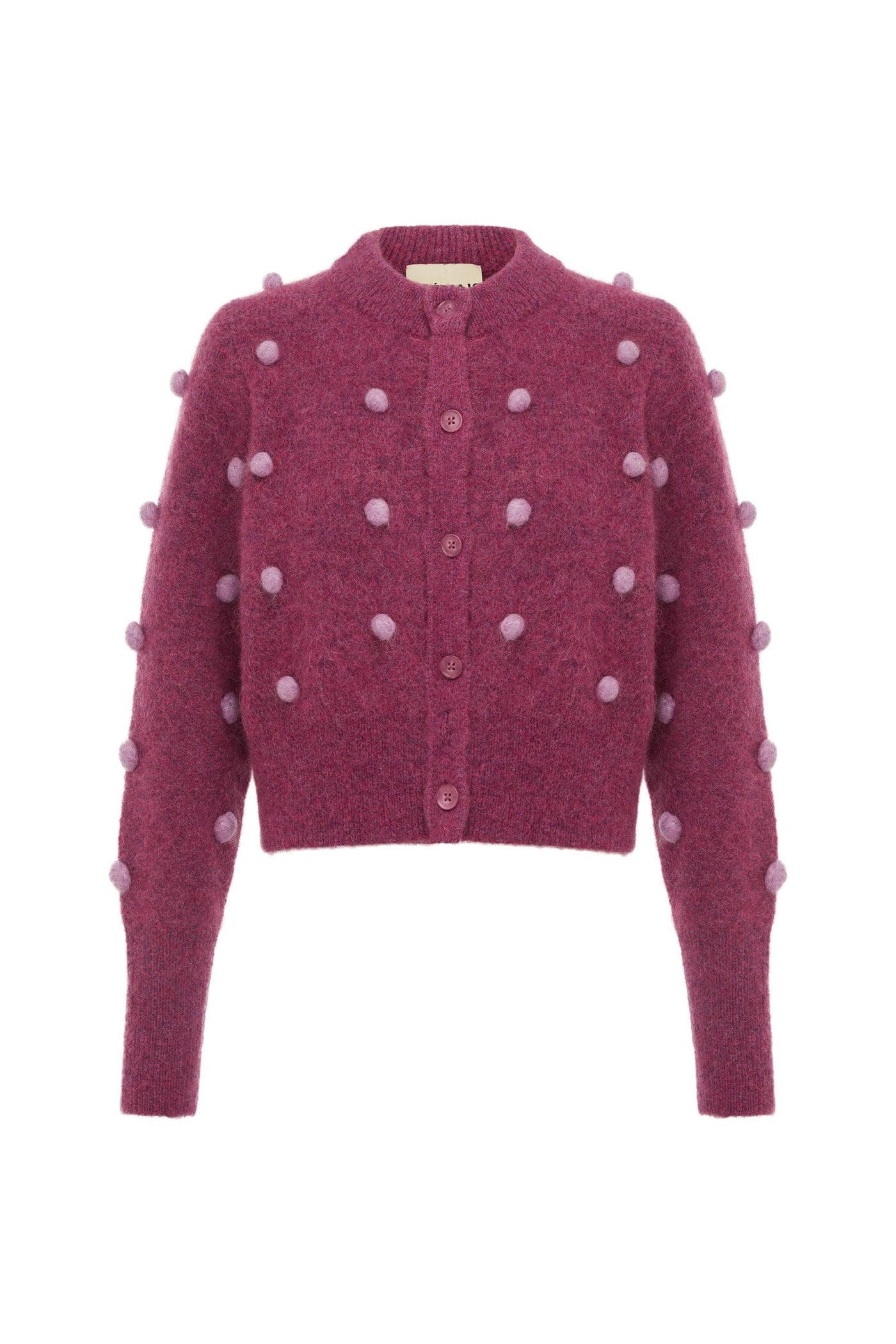 Elia Cropped Cardigan - Mulberry
