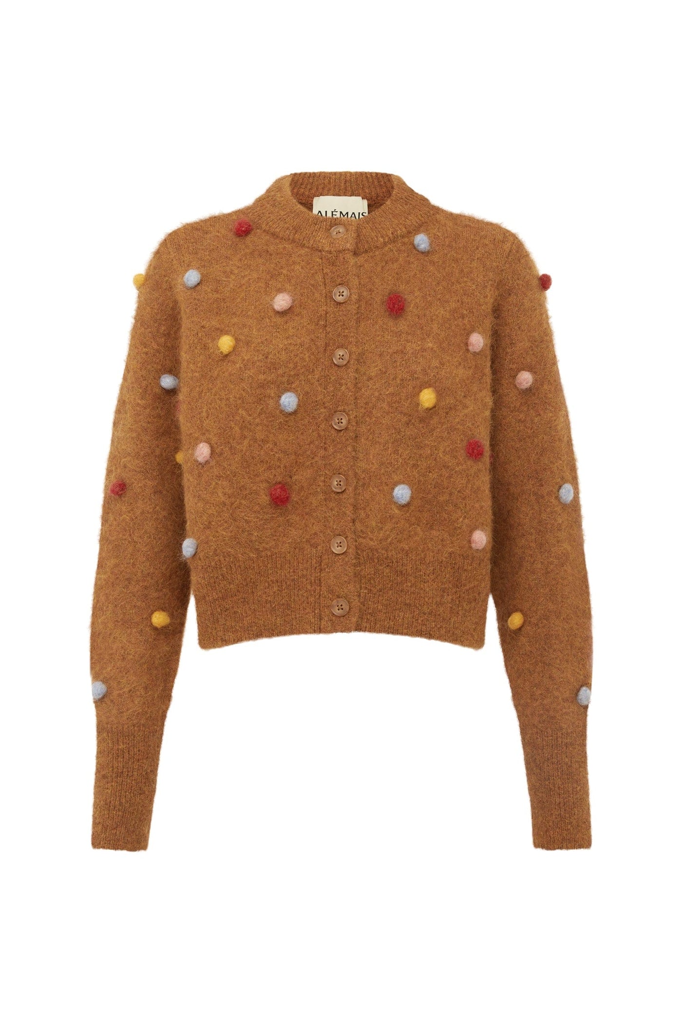 Elia Tobacco Cropped Cardigan - Tobacco