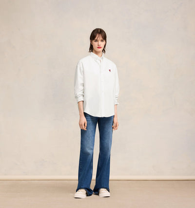 Ami De Coeur Boxy Fit Shirt - Natural White