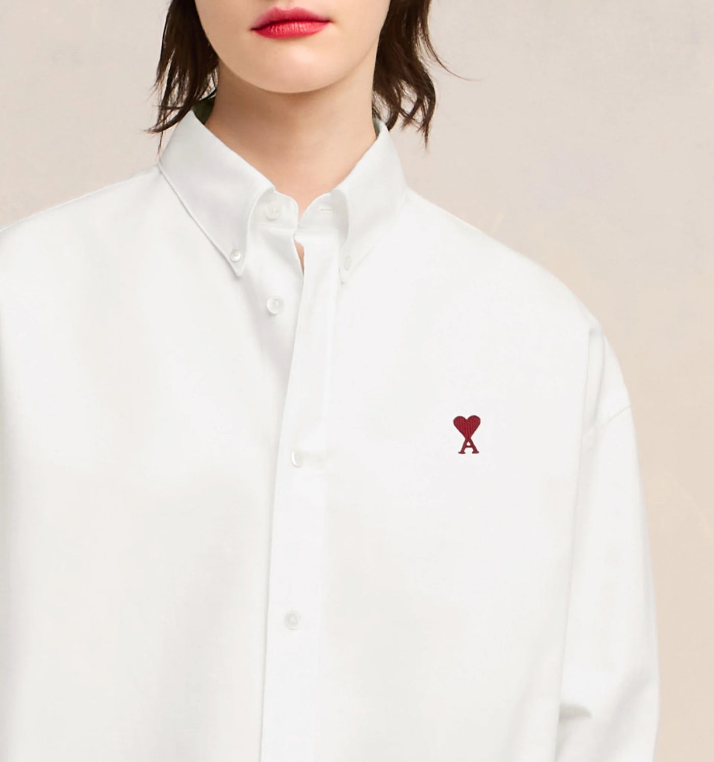 Ami De Coeur Boxy Fit Shirt - Natural White