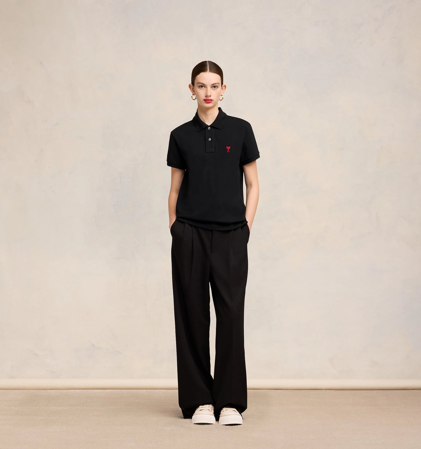 Ami De Coeur Polo Shirt - Black