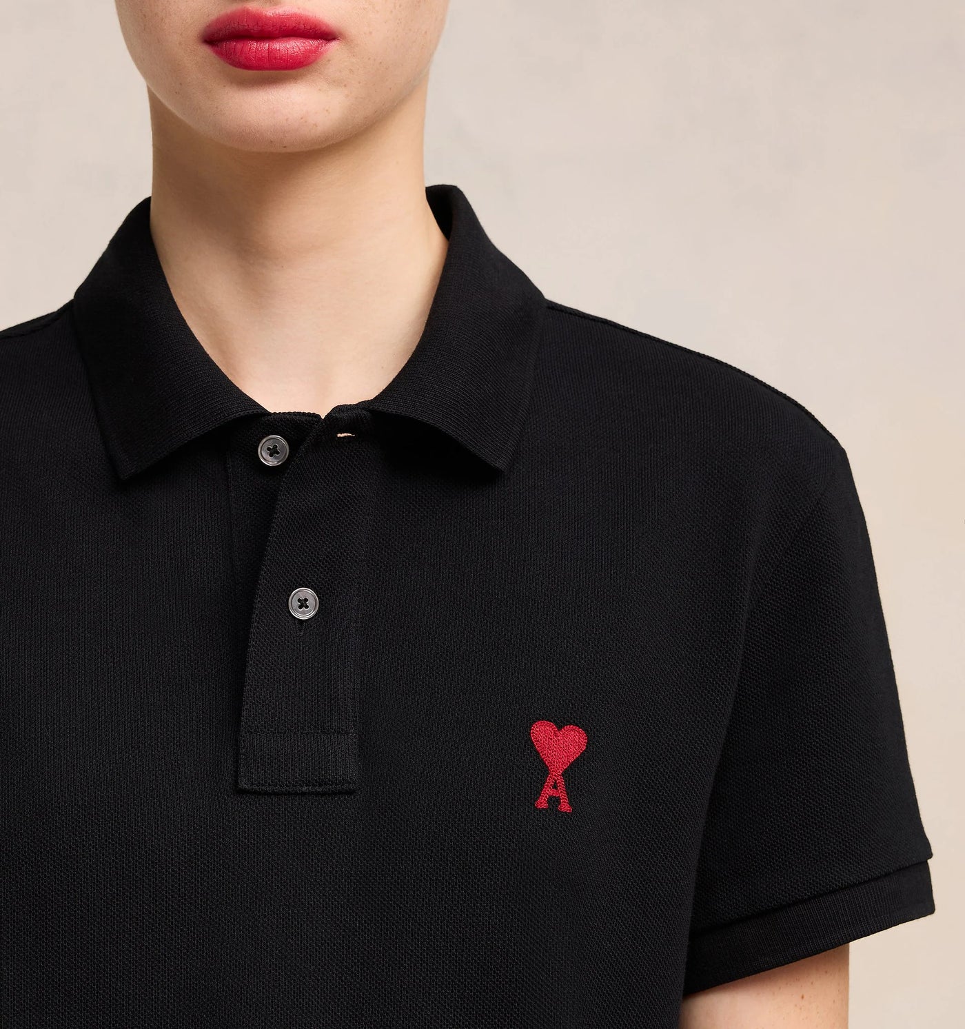 Ami De Coeur Polo Shirt - Black
