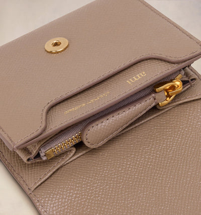 PARIS COMPACT WALLET - Light Taupe