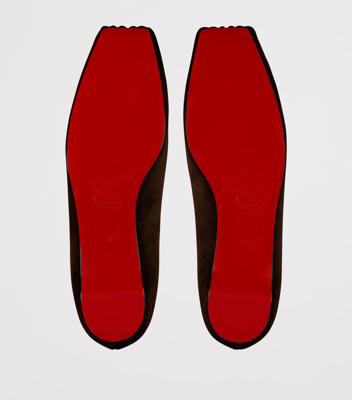 Cassia Nodo Suede Ballet Flats - Brown