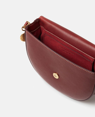 Frayme Medium Flap Shoulder Bag - Cherry